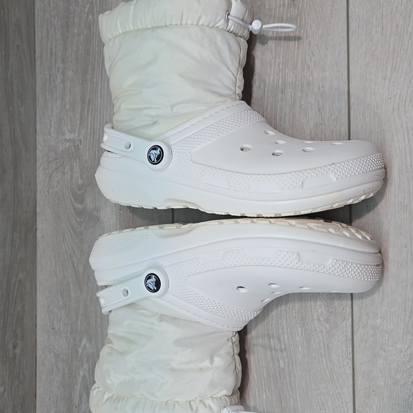 Crocs Women High Top White Clog Boots Shoes Sz 7 - Picture 8 of 10